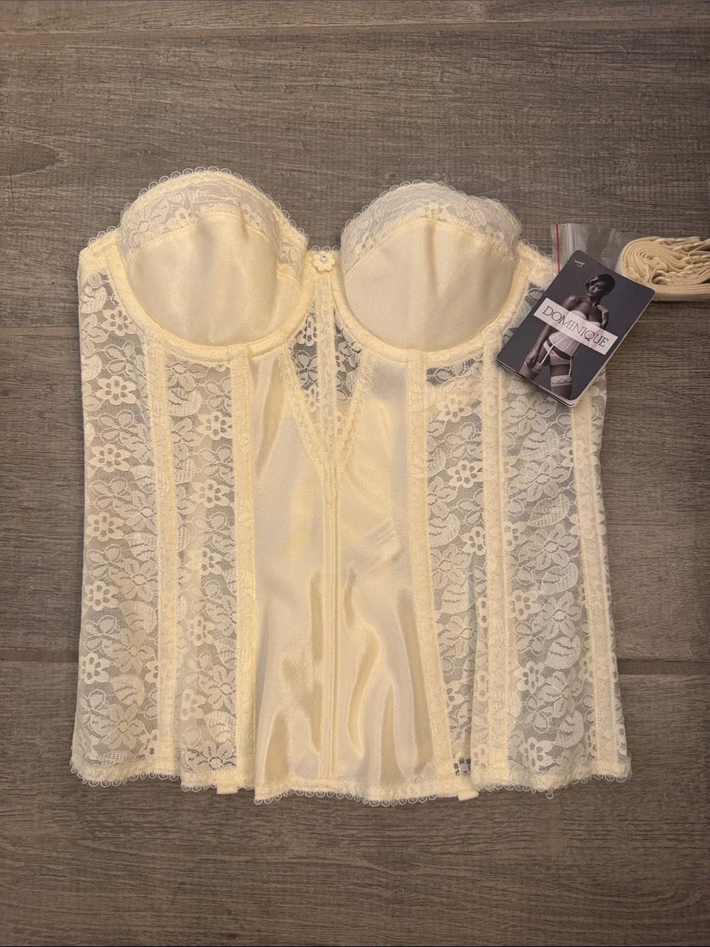 Dominique Cream Lace Longline Bustier Corset